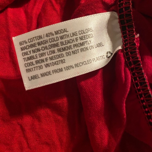 Women’s Isabel Maternity Long Sleeve Side Shirred Shirt Size S Red - Picture 4 of 4